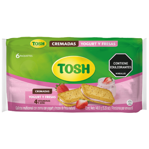 Galletas Tosh Crema de Fresa x 6 unds